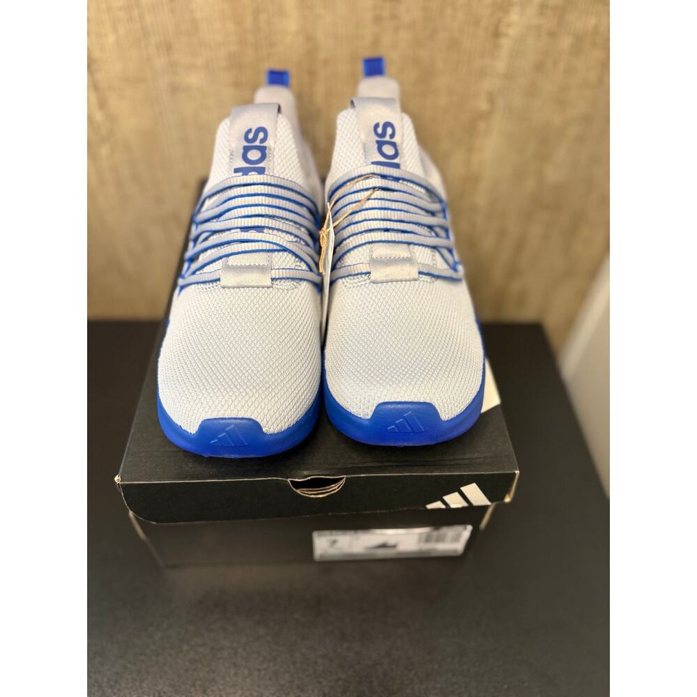 NEW SZ 7y/8w - Adidas Lite Racer Adapt 7.0 Gray/Blue - Picture 3 of 4